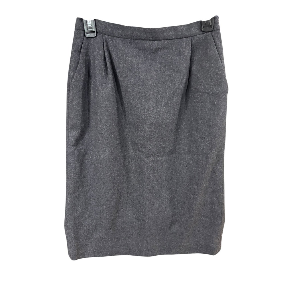 Pendleton Petite Gray Virgin Wool Pencil Skirt Vintage Made in USA Size 8P‎